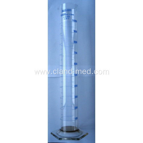 Measuring Cylinder with Glass Hexagonal Base With Spout Graduated